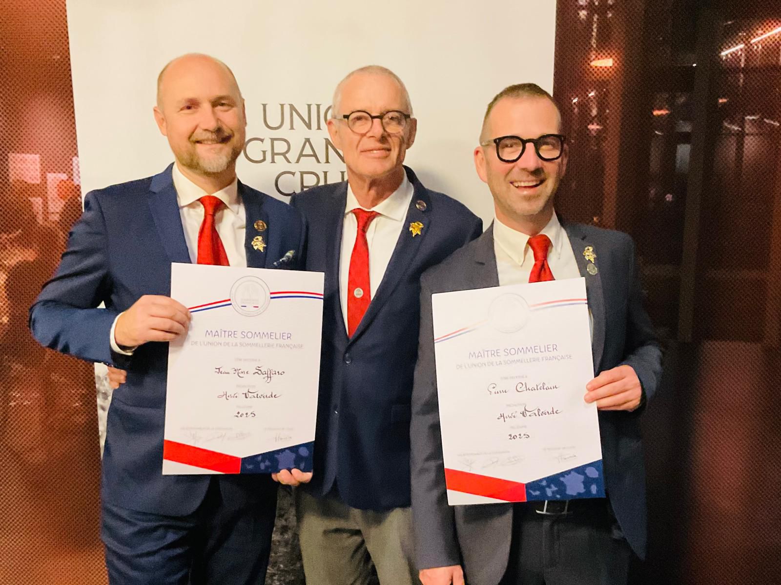 Remise du titre de Maître Sommelier à deux membres de l’ASAMP, le 9 novembre 2025